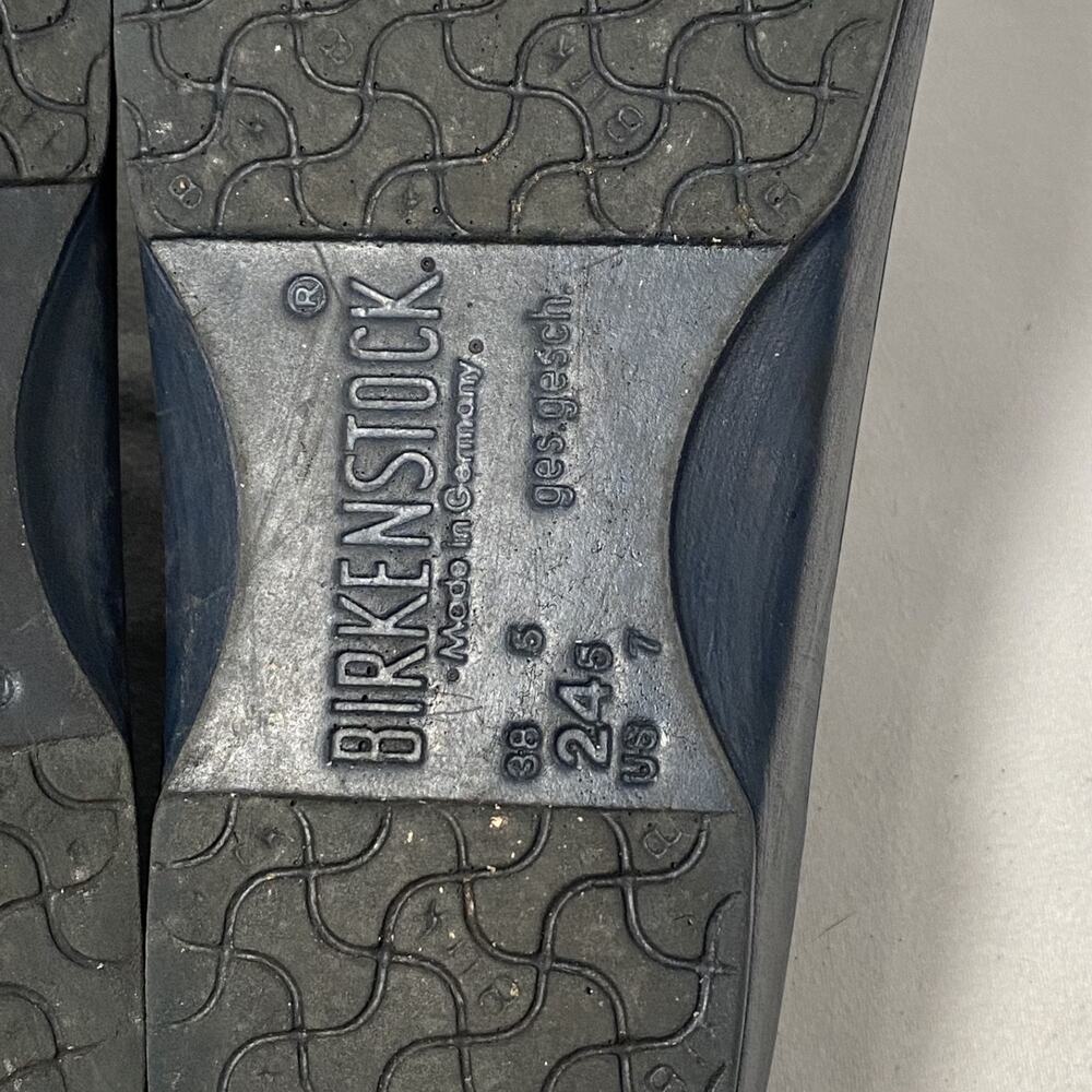 Birkenstock Birkis Garden Clogs Mules Slip On Blue Rubber Shoes Womens 38 US 7 - Picture 8 of 9